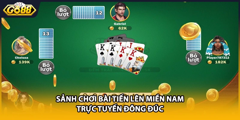 Sảnh chơi bài Tiến Lên Miền Nam trực tuyến đông đúc